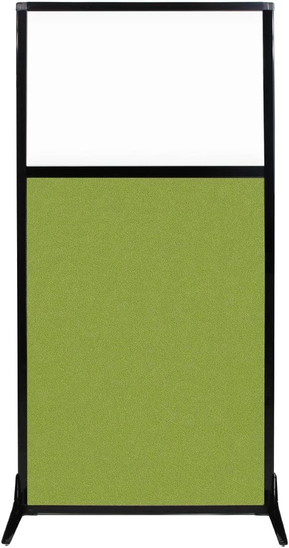 Portable Wall Divider with Charcoal Gray Fabric Panels N601