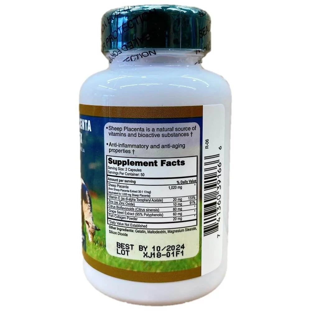 Sheep Placenta Complex 100 Capsules U9288