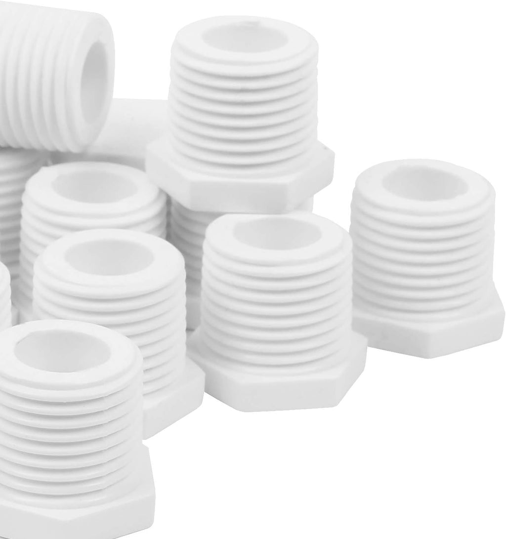 25 Pcs 1/2 Inch White Plastic Water Heater Drain Plug I614