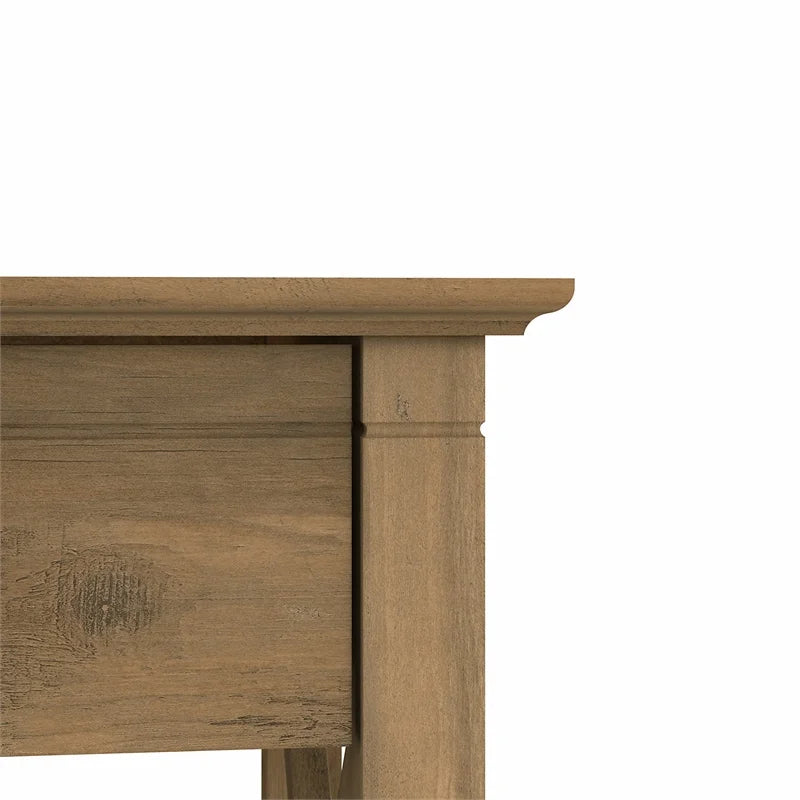 Reclaimed Pine Engineered Wood L Desk with Mobile File Cabinet F245