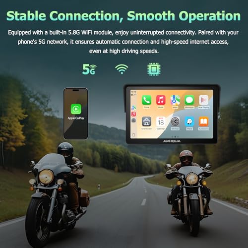 7-Inch Motorcycle GPS Navigation System with Apple CarPlay & Android Auto U6723