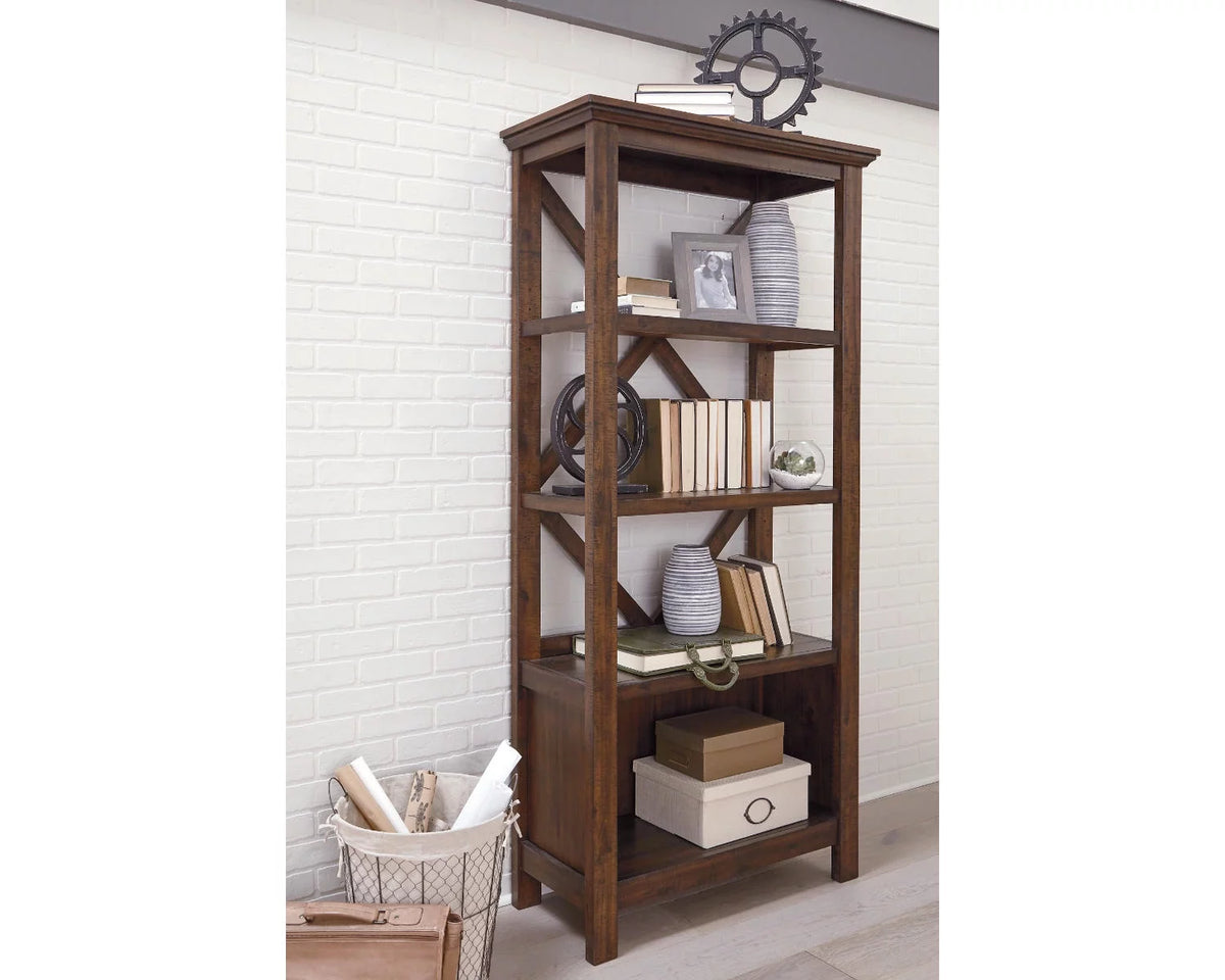 75" Rustic Brown Bookcase O777720