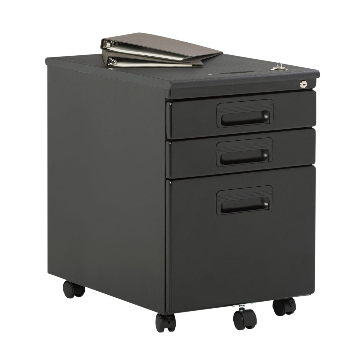 3 Drawer Metal Rolling File Cabinet with Locking Drawers M59868