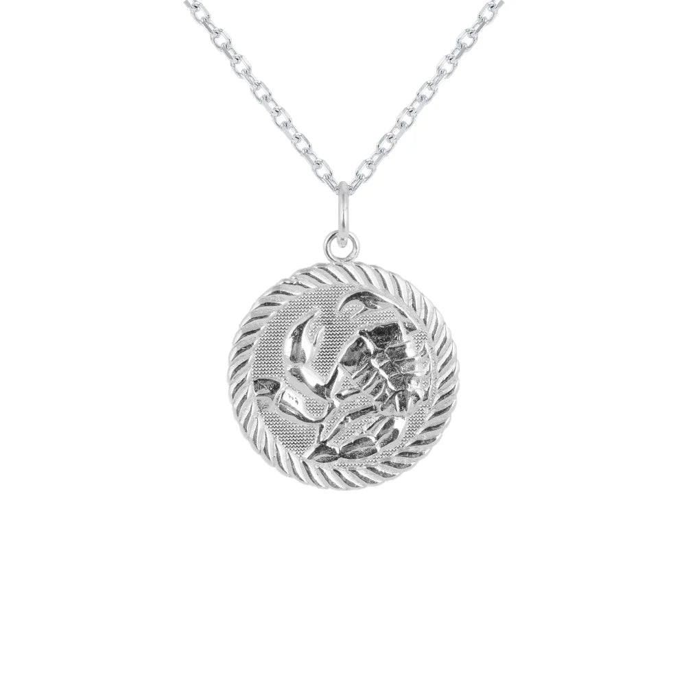 Sterling Silver Scorpio Zodiac Pendant Necklace 16 Inches A539475