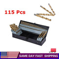 115pc Titanium Drill Bit Set with Index Case O260209