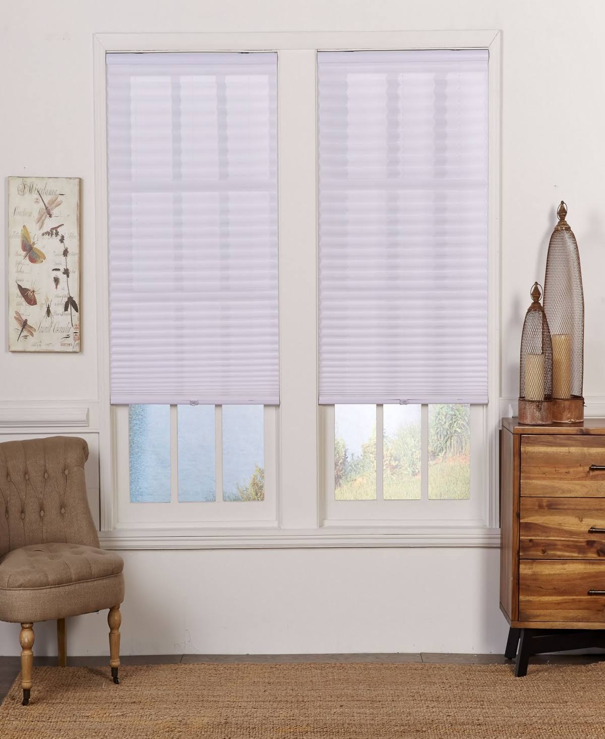 Cordless Light Filtering Pleated Shade, 48x64 - Camel X133915