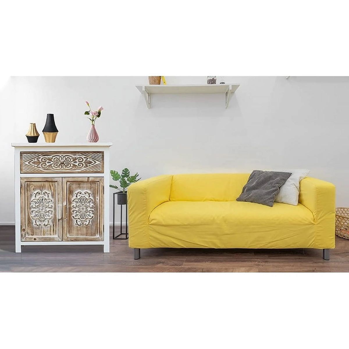 Wood Cabinet with 1 Drawer and 2 Doors P636181