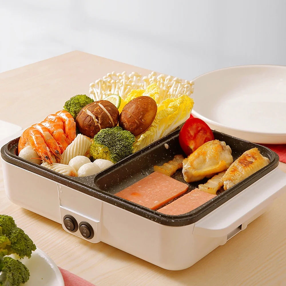 2L Electric Grill Pan Barbecue One Pot 1200W U45355