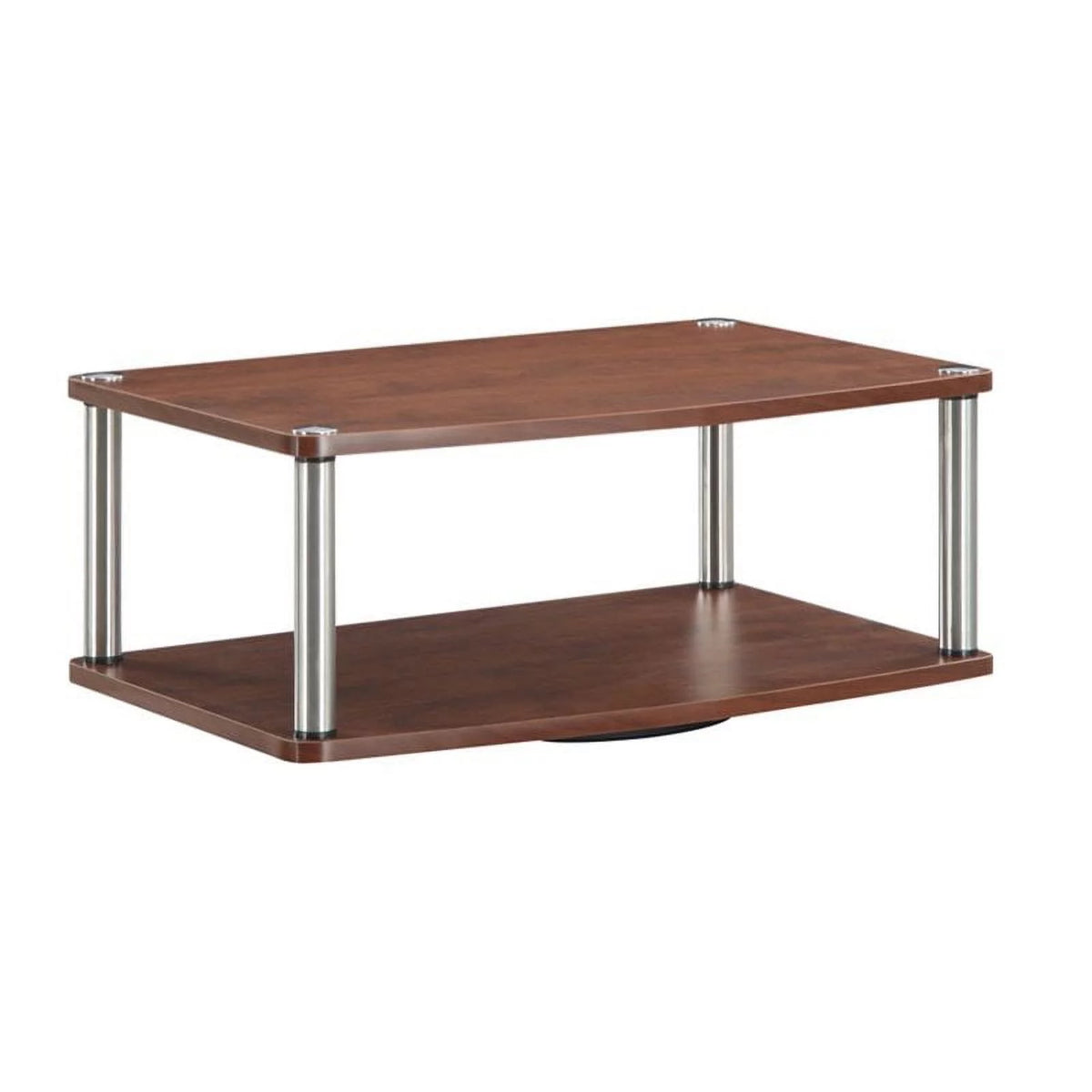 Mid-Century Two Tier TV Swivel in Cherry Wood Finish O680962