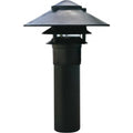 Cast Aluminum Three Tier Pagoda Light with 3 in. Base Black G308206