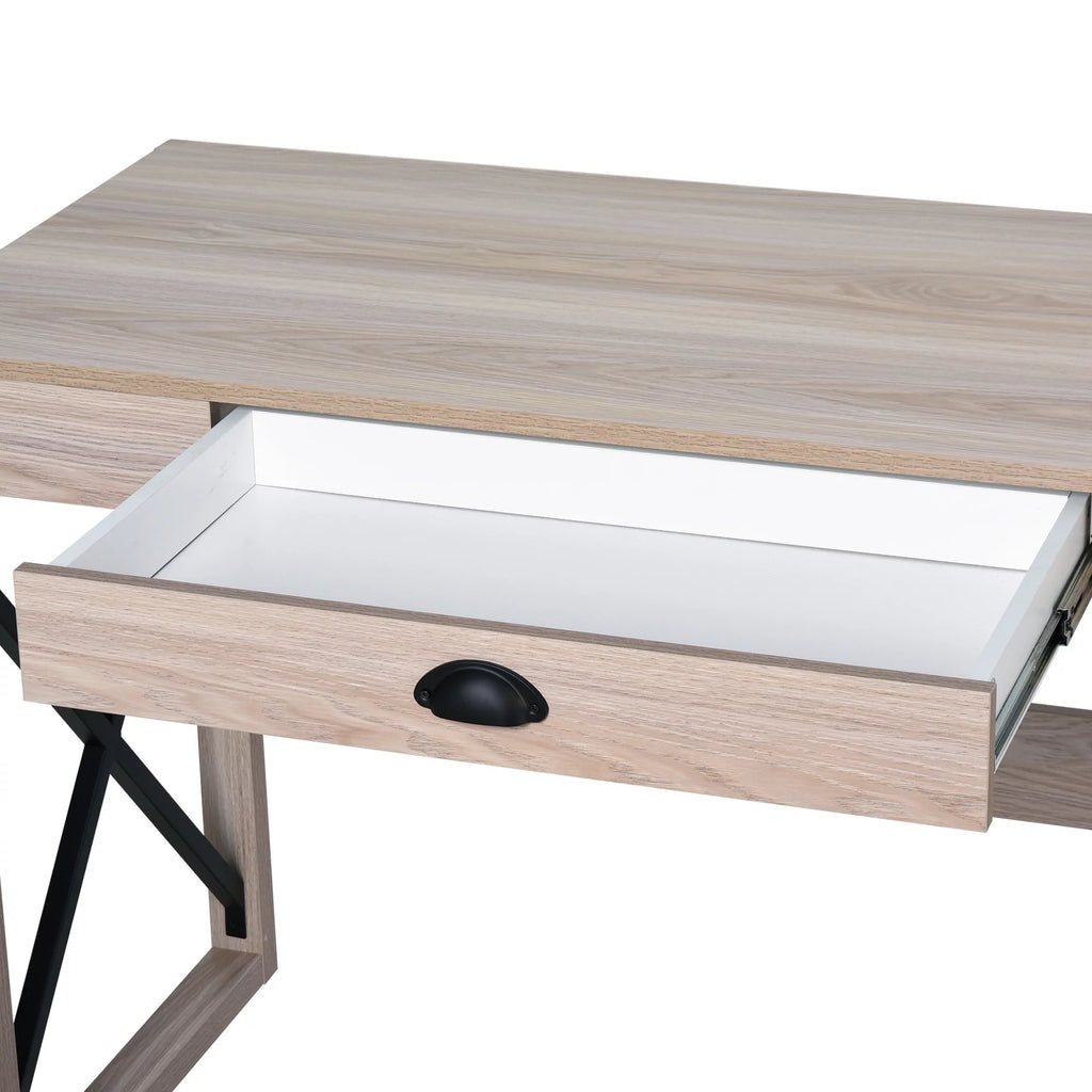 44 inch Rustic Writing Desk with Storage Drawer Y8233