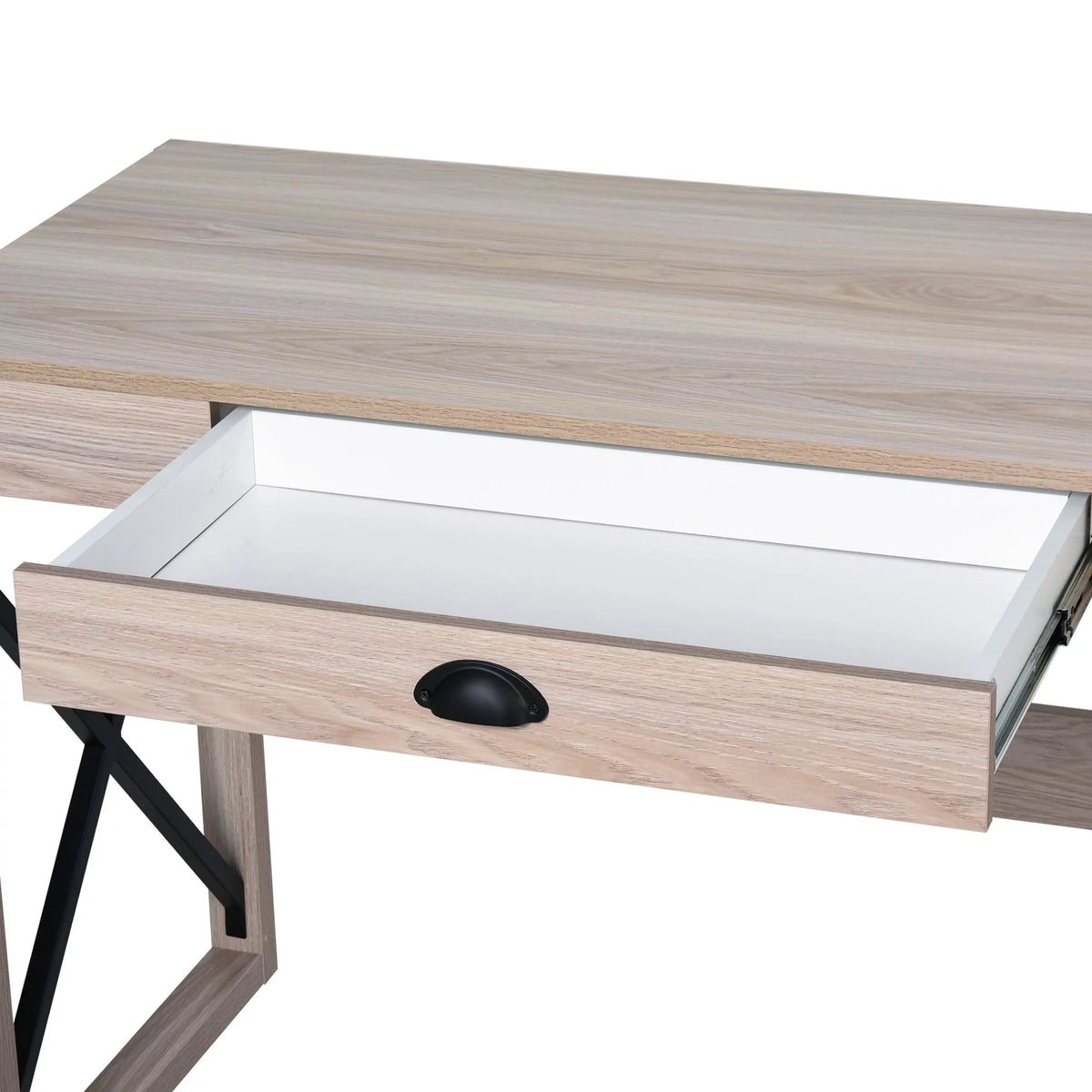44 inch Rustic Writing Desk with Storage Drawer Y8233