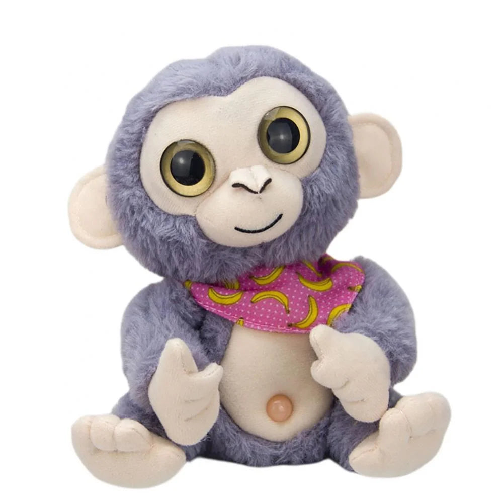 Talking Monkey Repeats What You Say Nodding Electric Interactive Animated Toy Speaking Plush Buddy, 7 Inch F2740