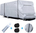 Rip-Stop Class C RV Cover Fits 29’-32’ Long RV, Waterproof Polyester with Gutter Covers F145