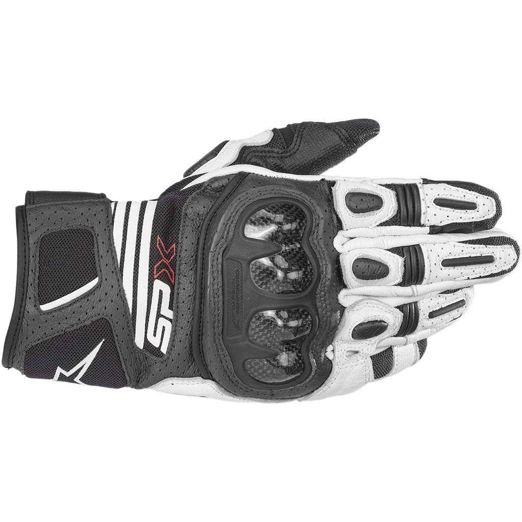 Black White Red Fluo Carbon Gloves Q6210