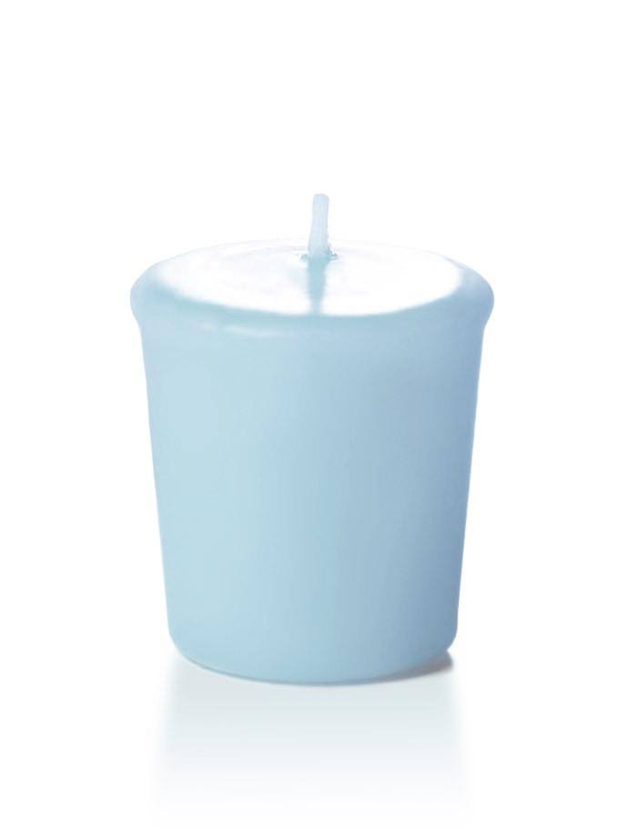 Set of 54 Ice Blue Votive Candles Q48826