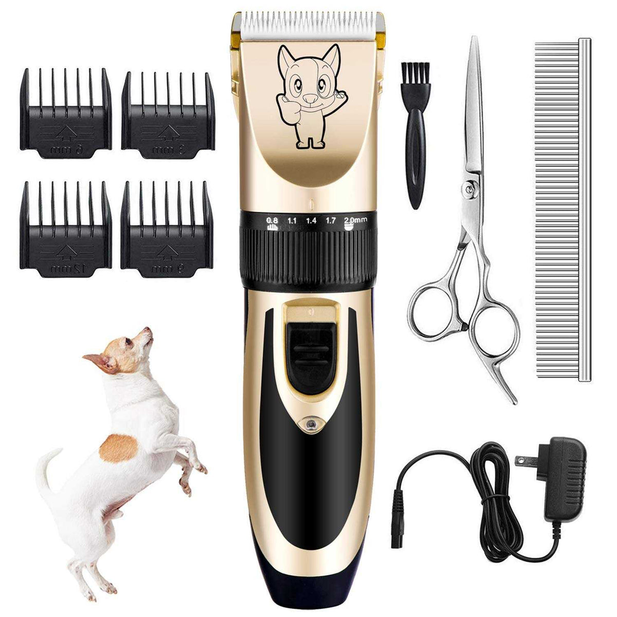Dog Grooming Kit Clippers Low Noise Electric Quiet Rechargeable Cordless R68785