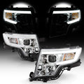 LED Tube Chrome Housing Projector Headlights Headlamps Assembly T99442