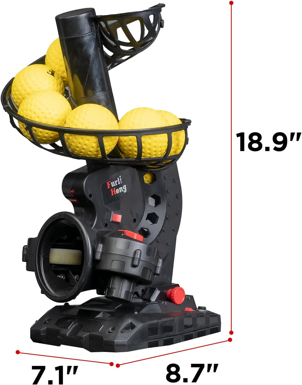 Electronic Baseball Pitching Machine with 8 Dimpled Balls P468