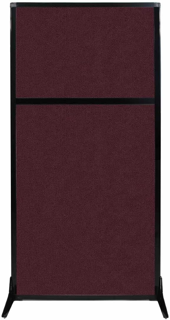 Portable Wall Divider with Charcoal Gray Fabric Panels N601