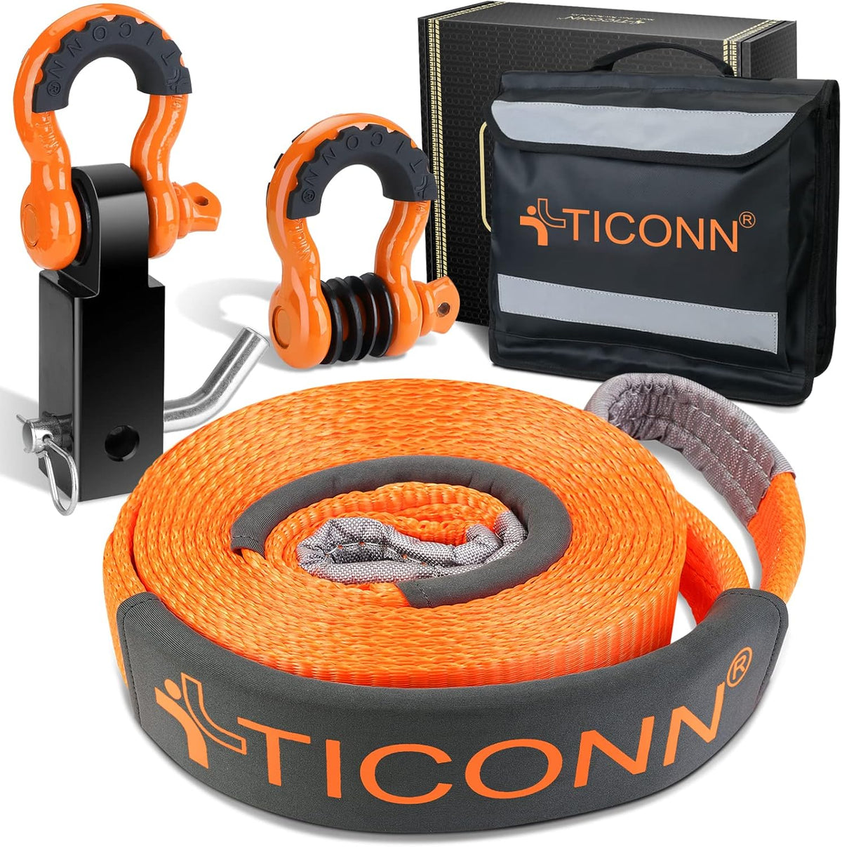 Recovery Tow Strap with Tree Saver, 35,000 lbs Break Strength V541166