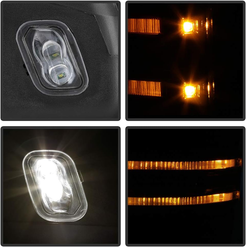 Telescoping Power Heated LED Signal Lights Towing Mirrors Pair Set Q8766