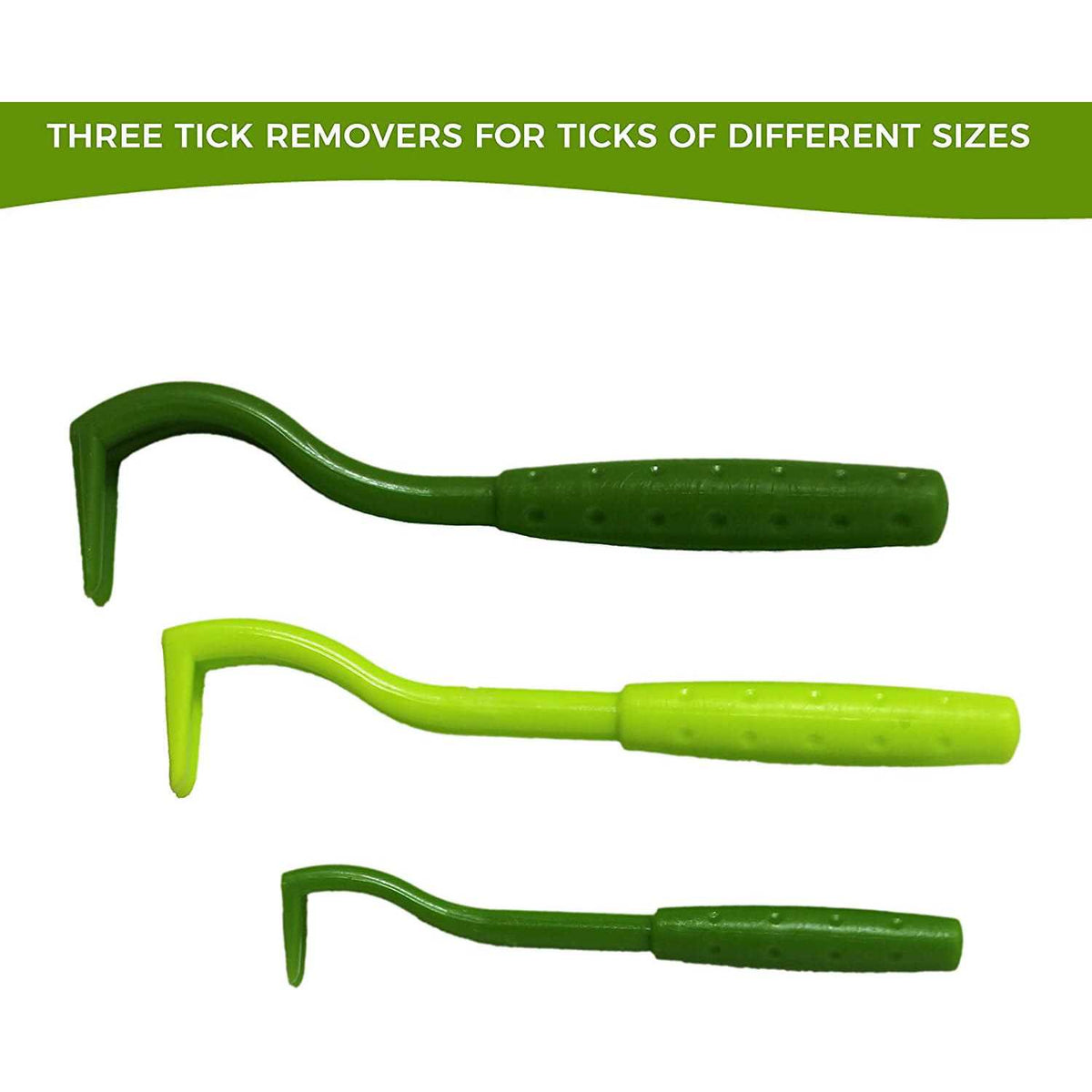 3 Pack Tick Remover Tools + Tick Identification Card S4956
