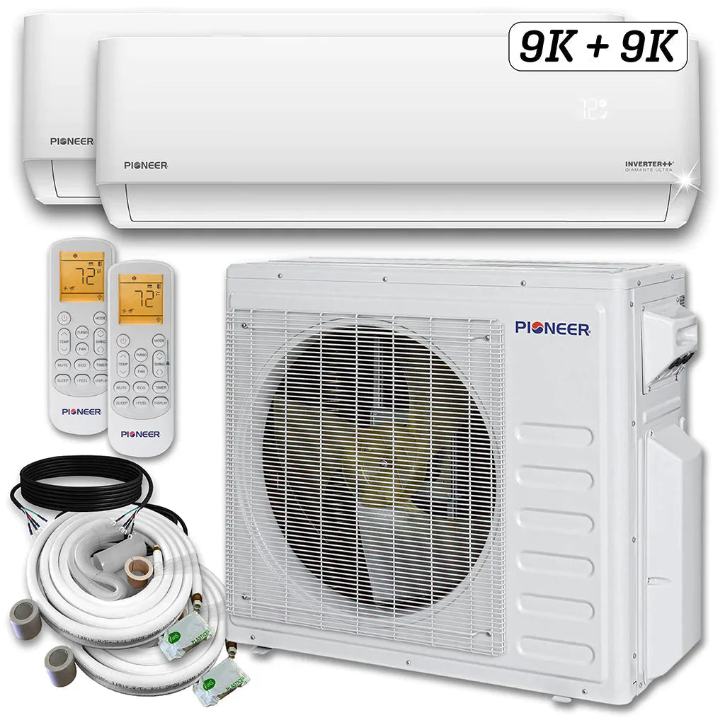 18,000 BTU 2 Zone Ductless Air Conditioner and Heat Pump U363889