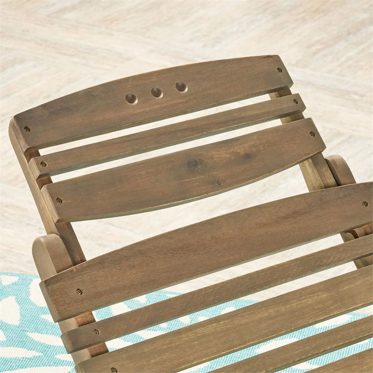 Acacia Wood Foldable Chaise Lounge M732