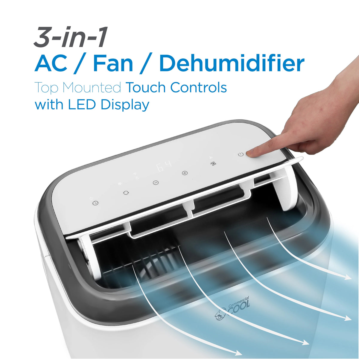 6,000 BTU Portable Air Conditioner with Remote Control, White T57328
