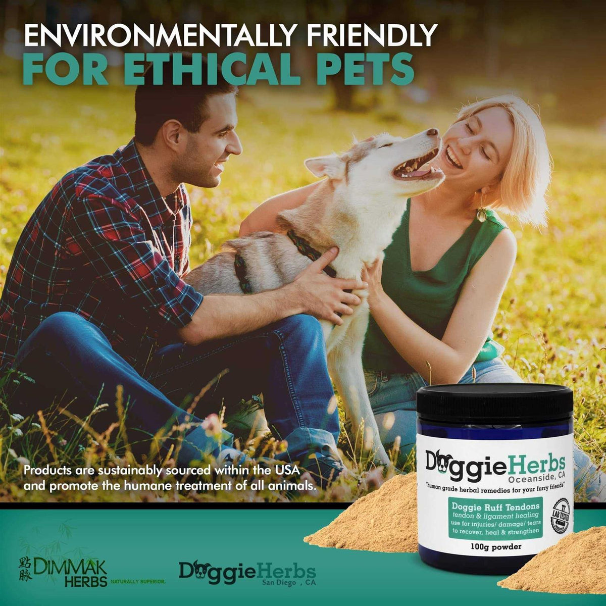 Dog Ligament and Tendon Supplement Powder Herbal Blend 100g H2041
