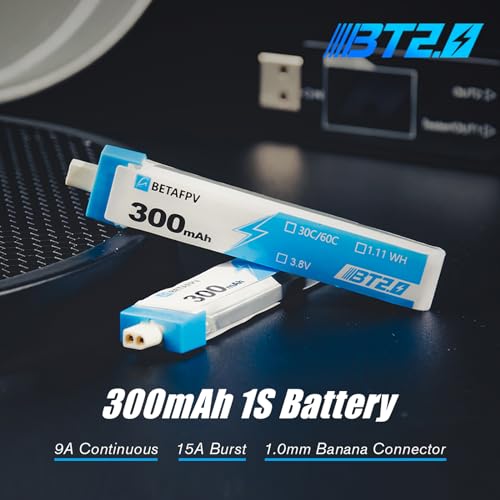 300mAh 1S Battery 3.8V 30C/60C Lipo with 1.0mm Banana Connector L1679
