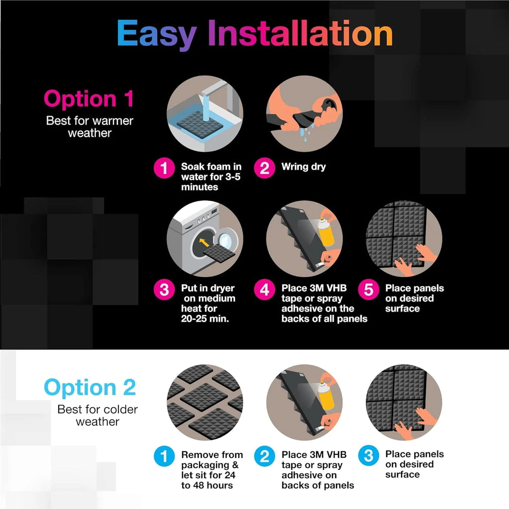 12 Pack Gray Acoustic Foam Panels V2837