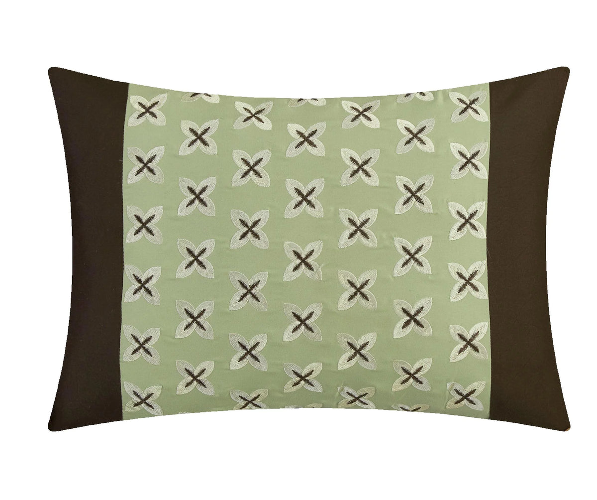 Queen 10 Pieces Green Bed In A Bag I72569