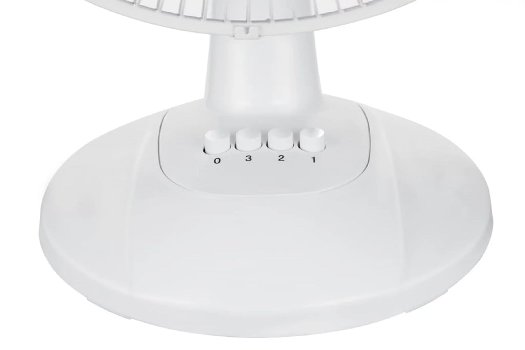 3-Speed Oscillating Table Fan White O818734