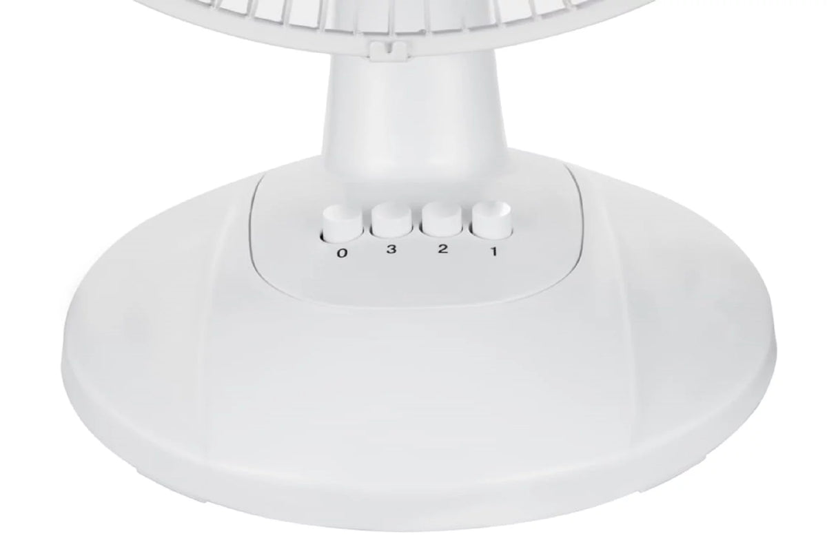 3-Speed Oscillating Table Fan White O818734