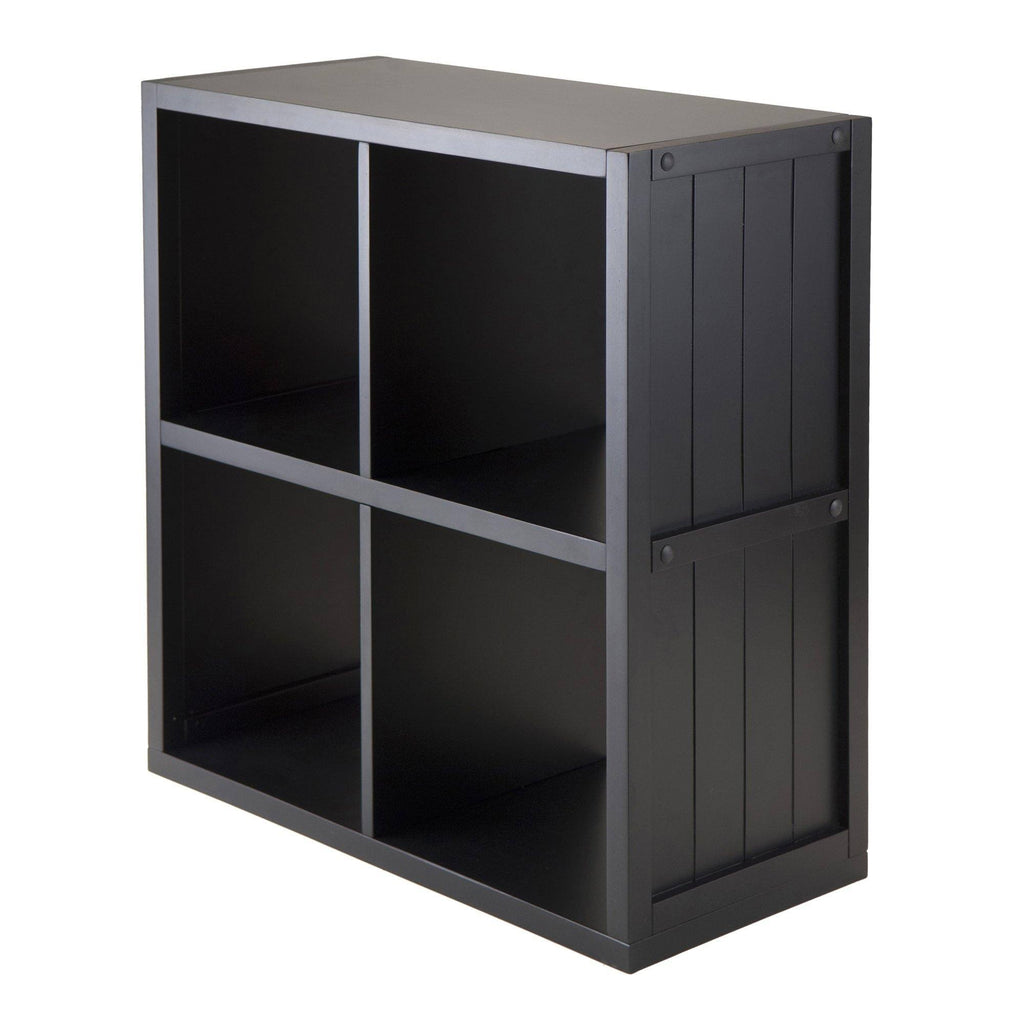 2 x 2 Cube Shelf with Wainscoting Panel V7145