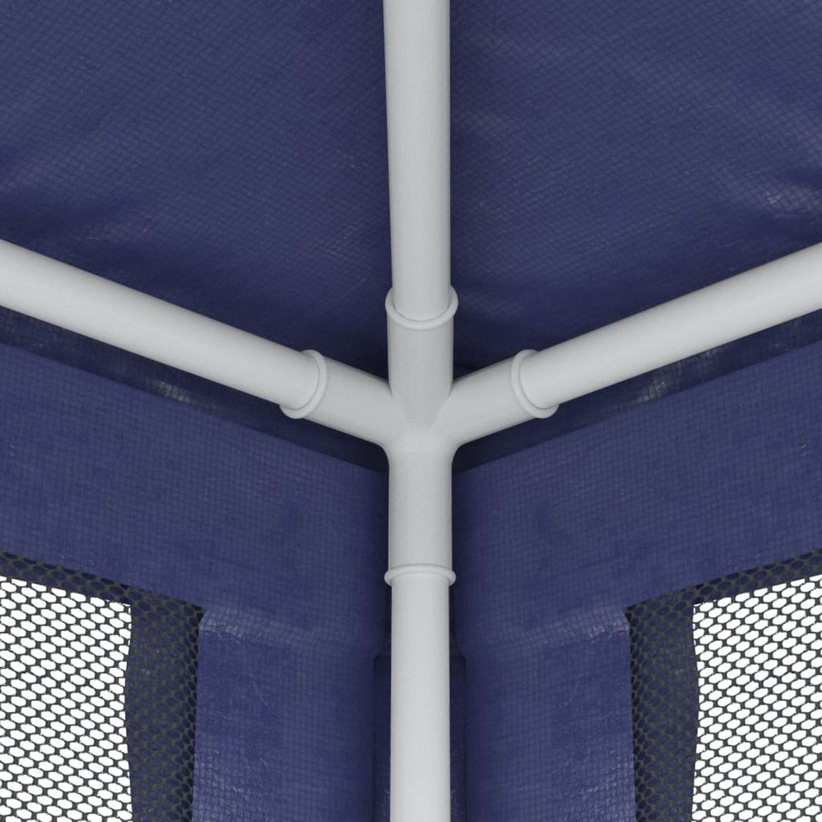 Blue Party Tent 4 Mesh Sidewalls 6.6'x6.6' HDPE Y452