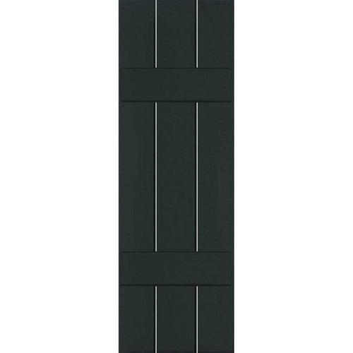 2-Pack 12-in W x 60-in H Black Forest Green Board and Batten Wood Exterior Shutters U27361