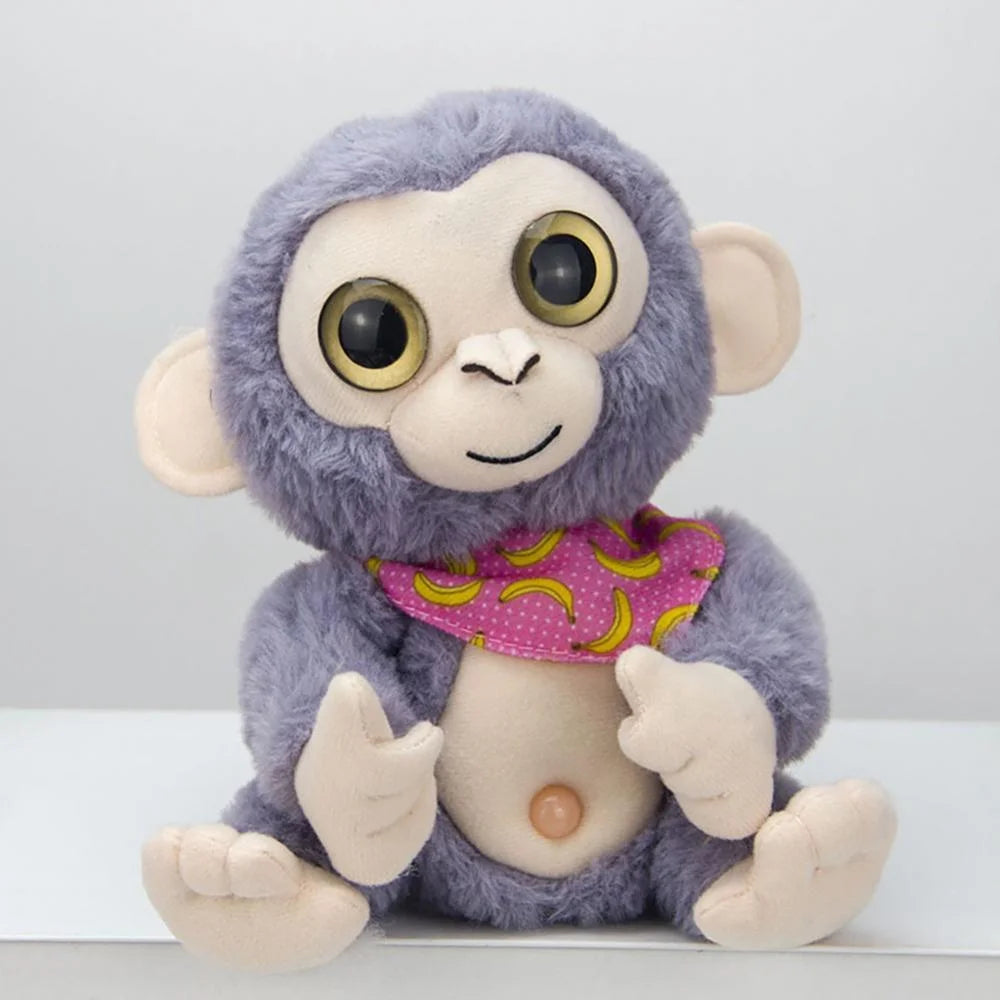 Talking Monkey Repeats What You Say Nodding Electric Interactive Animated Toy Speaking Plush Buddy, 7 Inch F2740