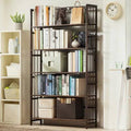 Solid Wood Etagere Bookcase 5 Shelves D746