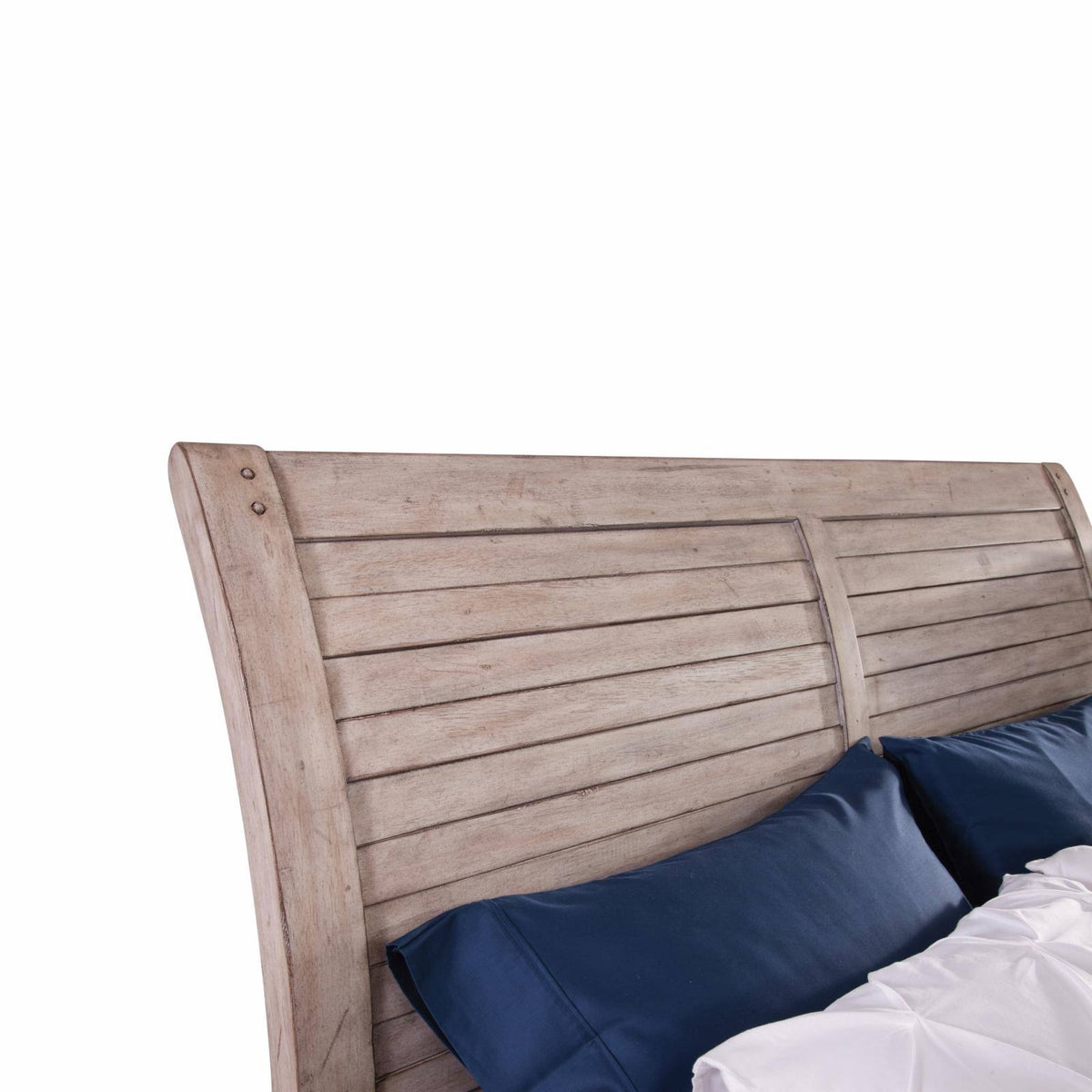 Whitewashed Queen Sleigh Headboard G3509