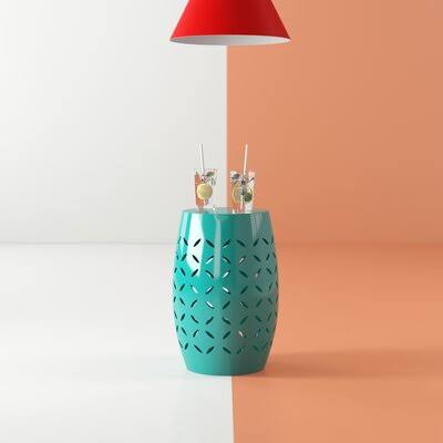 Teal Metal Side Table W239