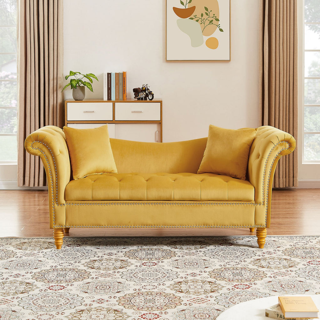 Velvet U Shape Backrest Sofa with Storage J6829