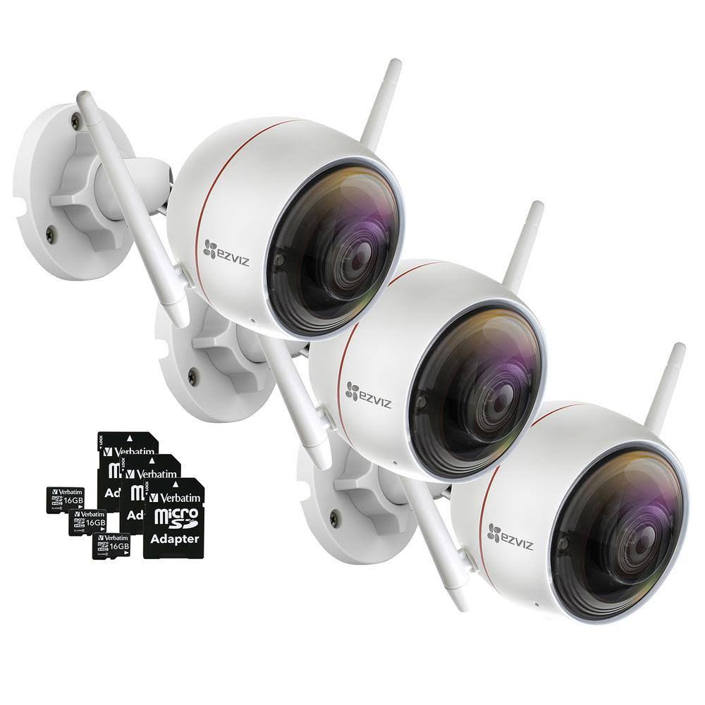 1080p HD Outdoor Wi-Fi Camera 3-pk T475