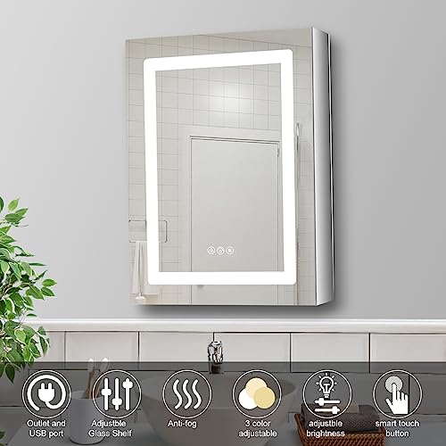 20 X 26 LED Medicine Cabinet with Mirror U4650