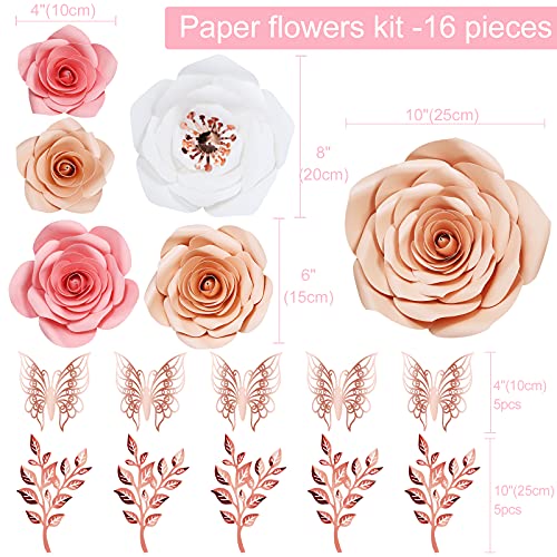 Large 3D Artificial Paper Flower Wall Decor K9050