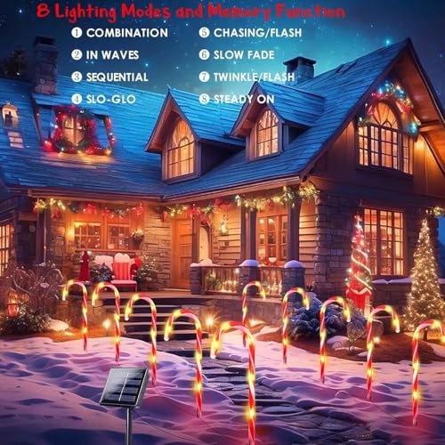 20 Pack Solar Candy Cane Lights R88824
