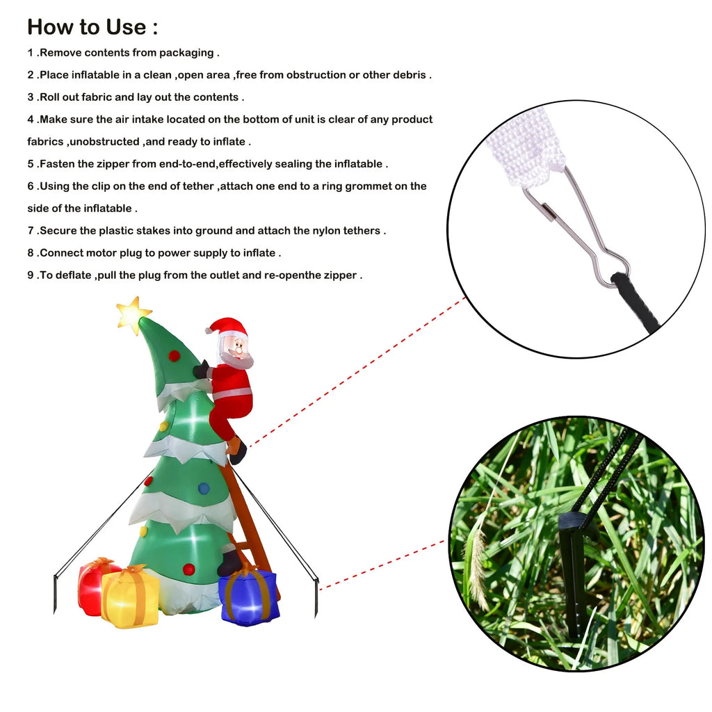 Giant Christmas Blow Up Yard Inflatable N7378