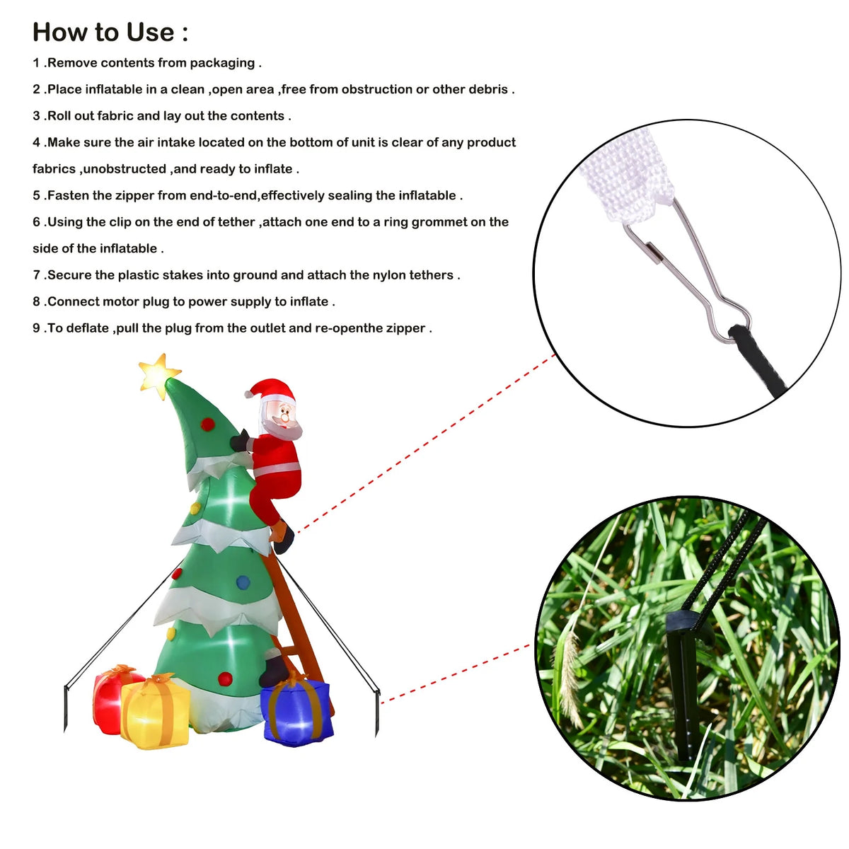 Giant Christmas Blow Up Yard Inflatable N7378
